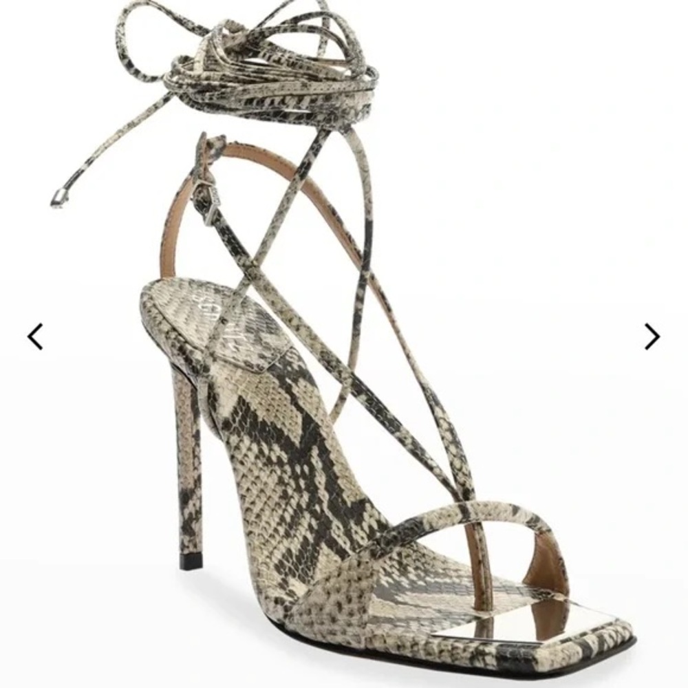 SCHUTZ Snake Print Heels
